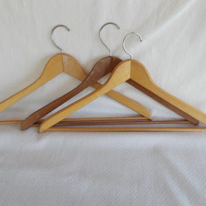 Vintage 3 Wooden Clothes Hangers Lot