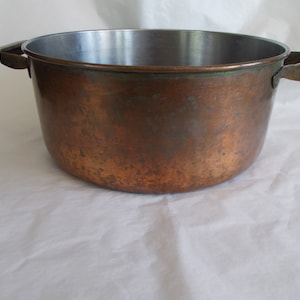 Vintage Stainless Steel Copper Pan For Crafts