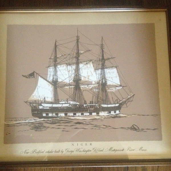 Serigraph of The Niger Whaling Ship at Mattapoisett