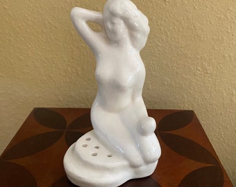 Rookwood Pottery mermaid figural flower frog