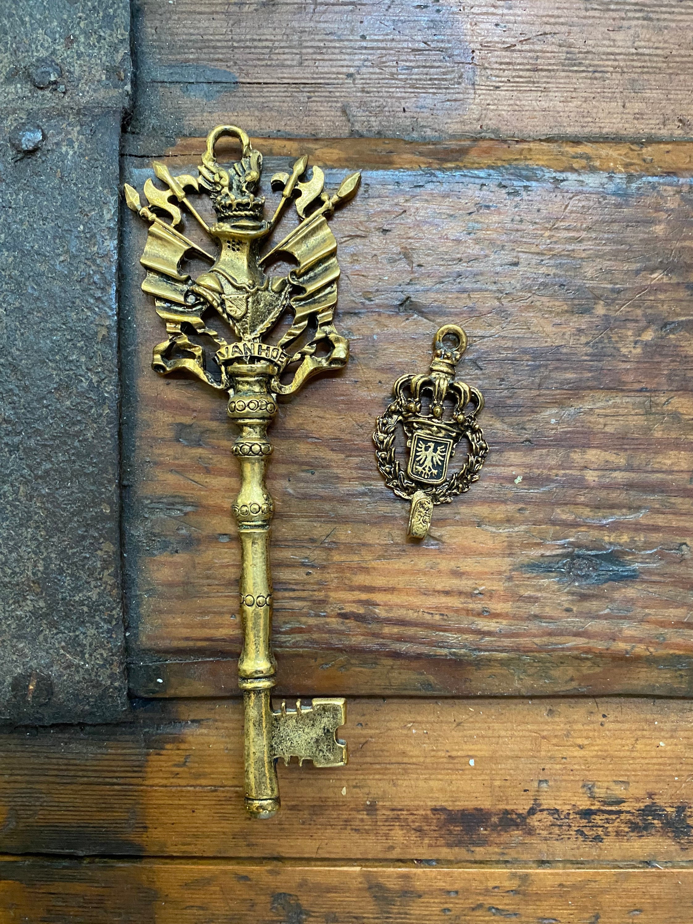 Vintage brass Castle Key decor Escape to the Chateau Etsy