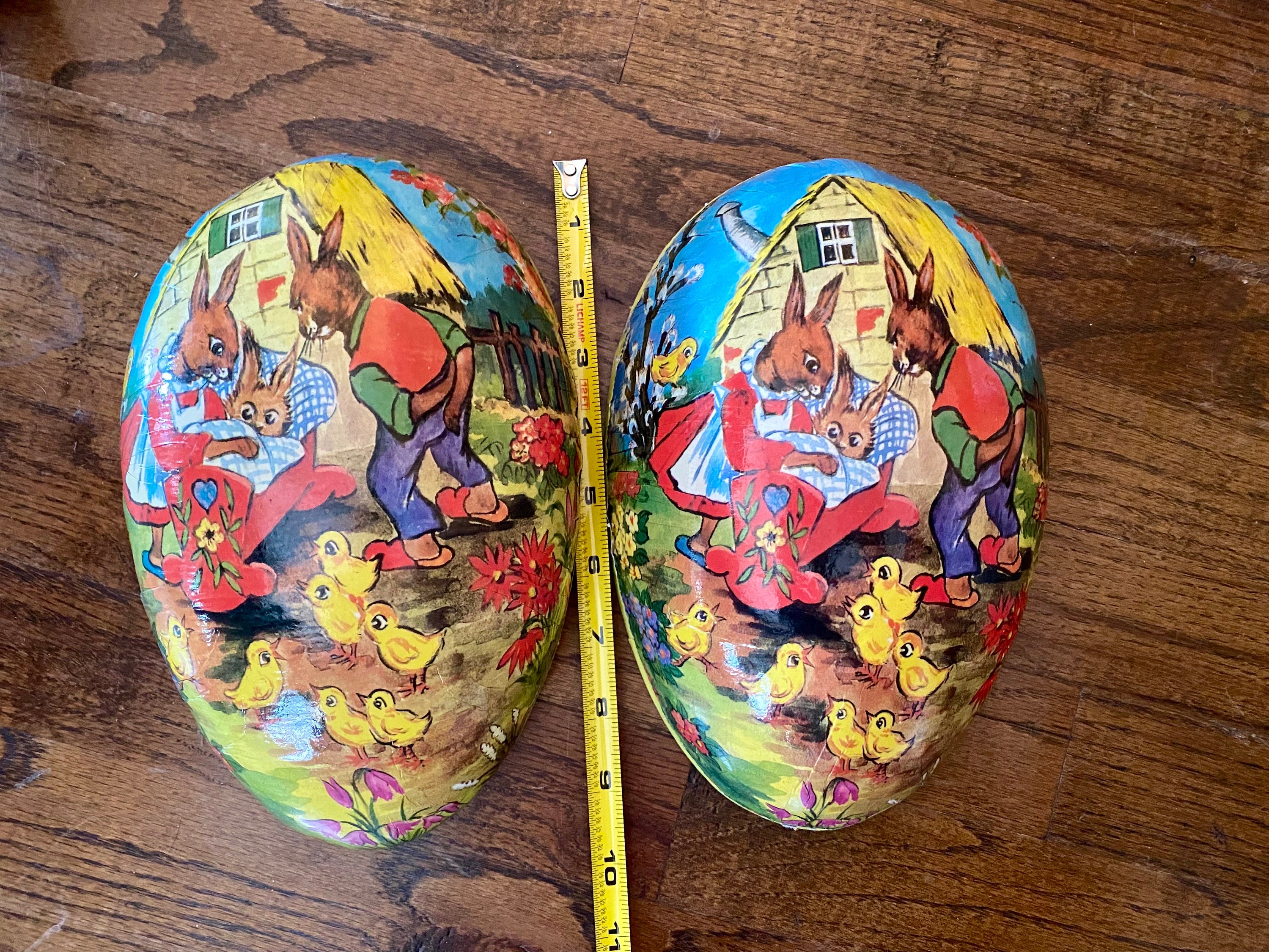 Vintage HUGE paper mache  Easter egg Germany