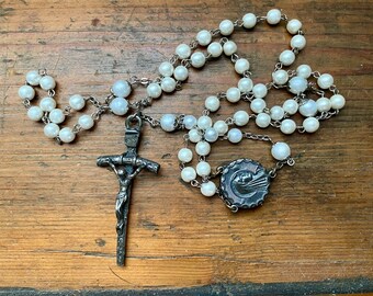 Vintage Rosary prayer beads marked Italy