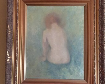 Nan Greacen oil on canvas of Nude