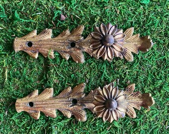 Antique Gilt floral escutcheons