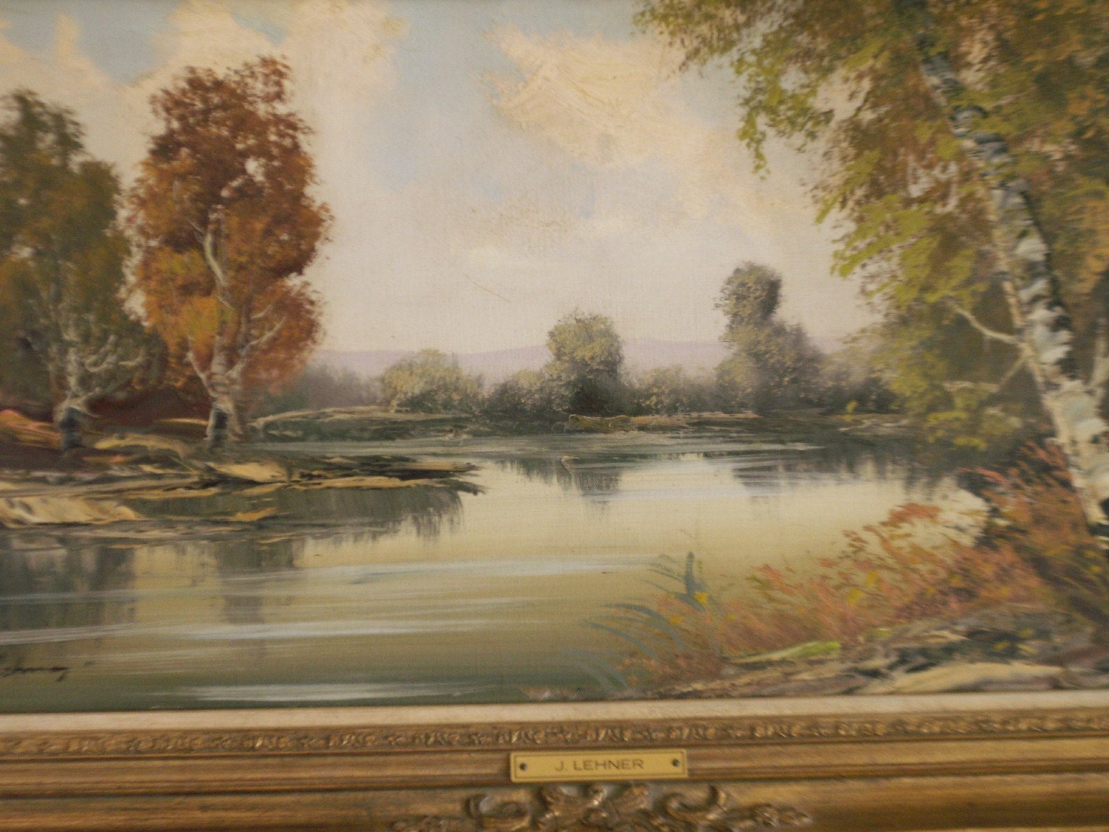 Josef Lehner Oil Painting in Gesso Frame RESEVED for Etsy