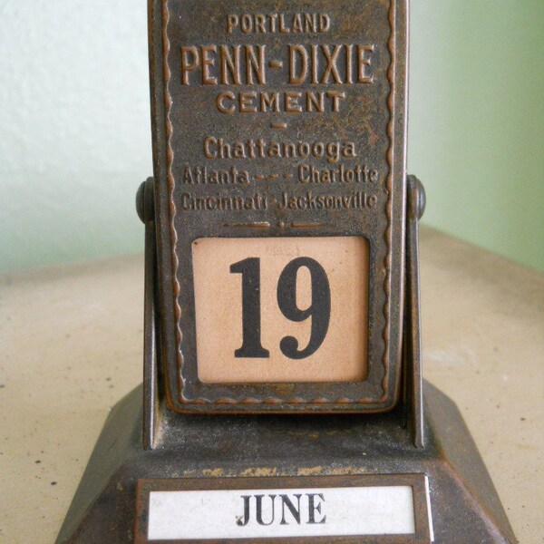 Brass Desk Calendar