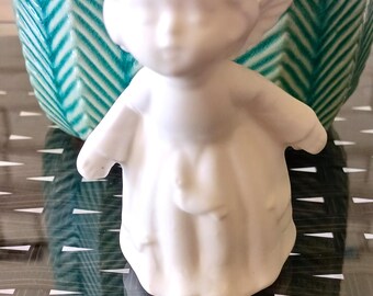 Vintage, Kissing Angel Figurine, Single Porcelain Angel