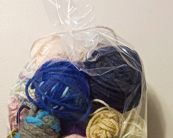 Scrap Yarn, Grab Bag, Yarn, Destash, Supplies, Mystery Bag of Yarn