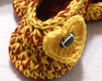 Ladies Team Slippers, ASU Team Colors, Slippers, Handmade Slippers, House Shoes, Crochet Booties, Slippers, Crochet Slippers