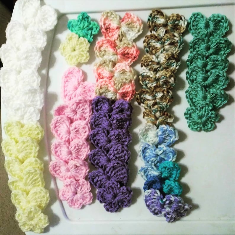Crochet Hearts Embellishments Camo Hearts Bridal Cone Crafting Supplies Miniature Hearts Birthday Decoration Heart Applique