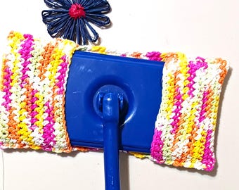 Reusable Cotton Crochet Mop Cover, Eco-Friendly Cleaning