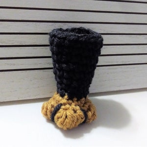 Kitty Paw Chair Sock, Crochet Chair Leg Pad, Floor Protector, Furniture Feet, Cat Paw Chair Protector. TV Tray leg sock image 8