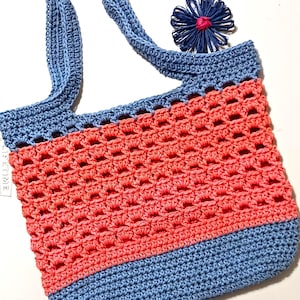 Crochet Beach Bag, Market Bag; Beach Bag, Reusable Bag, Shopping bag, Farmers Market Bag, Tote, Book bag, Mesh bag, Cotton Market Bag