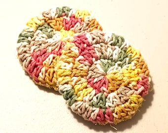 Cotton Dish Scrubby, Set of 2, Crochet , Eco Friendly , Kitchen Sponge, Crochet Dish Sponge, Scrubbie