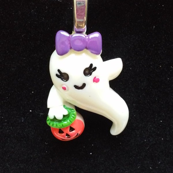 Halloween Necklace, Ghost Necklace, Fun Necklace, Ghost, Halloween Gift Idea,