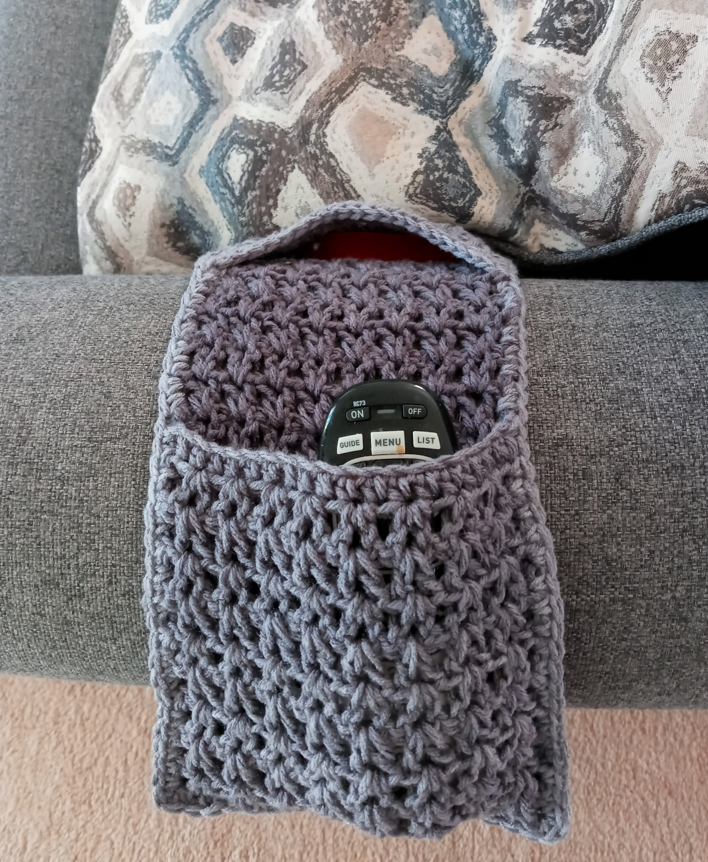 Remote Control Holder Arm Chair Remote Holder Two Pocket Etsy