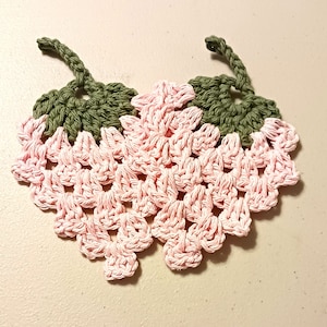 Coasters, Strawberry Coasters, Crochet Coasters, Mug Rug, Crochet Strawberries, Set of 2, Gift idea