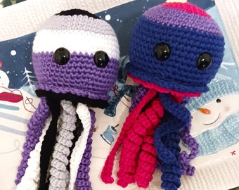 Jellyfish Plushie, Stuffie, Crochet Jellyfish, Plushie, Jellyfish, Rainbow Jellyfish