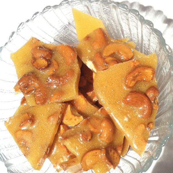 P-Nut Brittle, or Cashew Brittle....snack size,