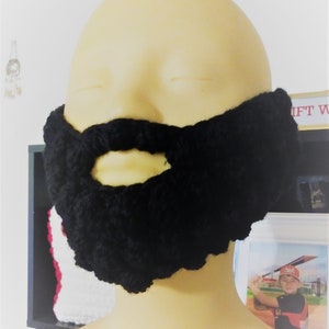 Crochet Beard, Beard Costume, Beard, Baby Beard, Child Beard, BLACK