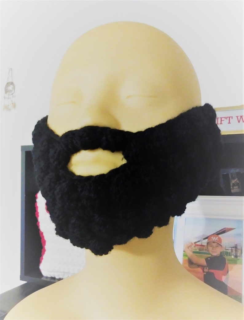 Crochet Beard, Beard Costume, Beard, Baby Beard, Child Beard, BLACK