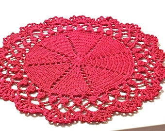Cotton Doily, Handmade Placemat (16") Table Protector