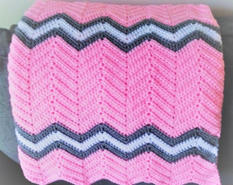 Afghan, Throw, Pink Throw,  Lap Blanket, Blanket, Crochet Blanket, Wheelchair Blanket, Lapghan, Housewarming Gift,