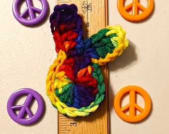 Crochet Peace Sign, Applique, Peace Sign Applique, Embellishment, Card Making, Hair Accessories