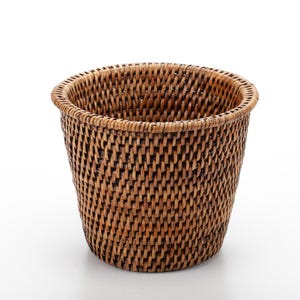 Convient aux pots de 6 po. | Cache-pot en rotin tissé à la main | Panier en osier bohème naturel pour plantes d'intérieur