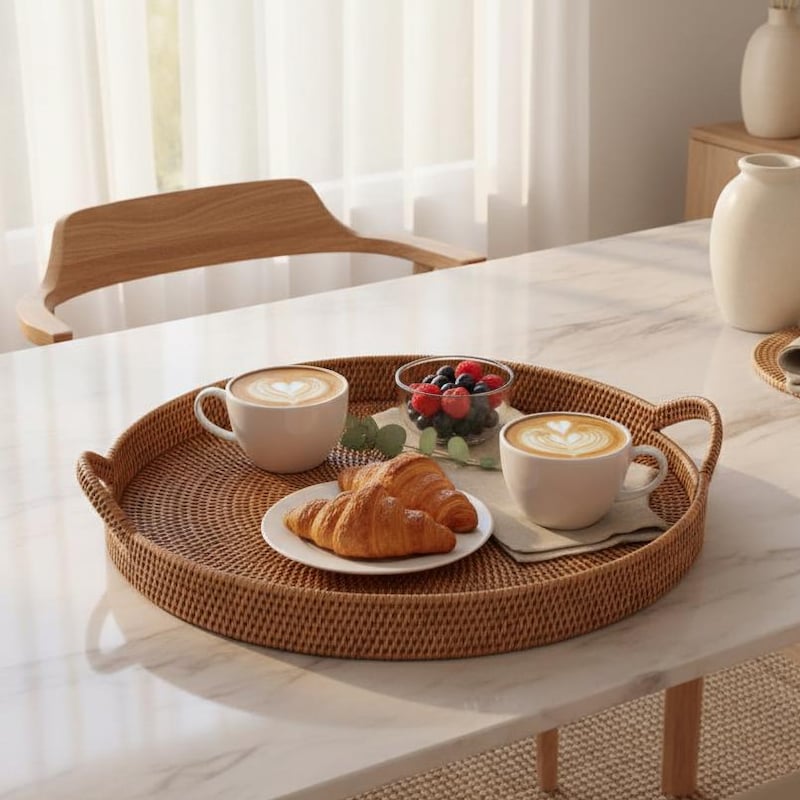 Rattan Table Tray Large - Etsy