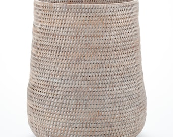Medium Handwoven Rattan Planter Basket Boho Indoor Plant Pot 12" x 14"