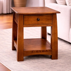 Tiger Oak End Table - Etsy