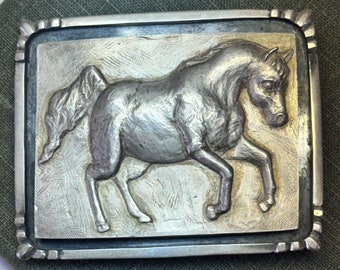WCM New York Ladies Leather Belt With Sterling Horse Belt  display picture 1