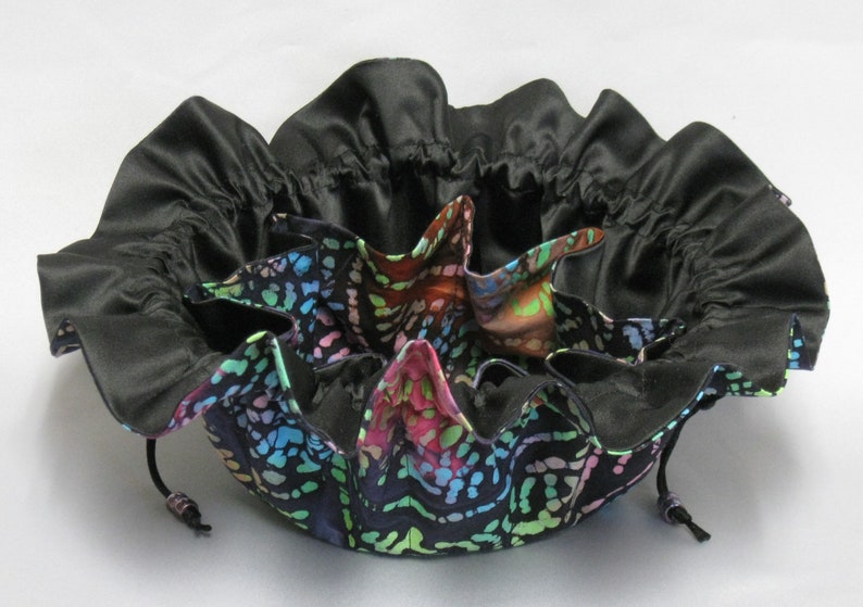 Jewelry Travel Tote---Drawstring Organizer Travel Pouch---Colorful Design---Eight Pockets---Large Size