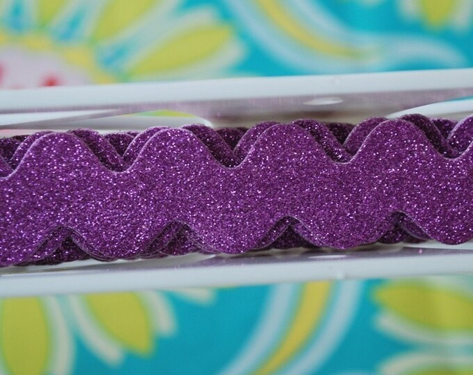 Glitter Iron-on Washable Ric Rac Medium Purple 1 Yard - Etsy