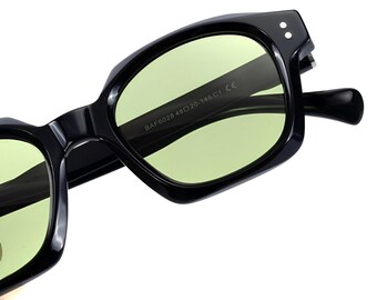 Sunglasses Green Lens – Black Frame - Unisex Style