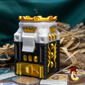 Deck MTG /TCG et boîte à dés avec tour à dés avec mécanisme à lames mécanique