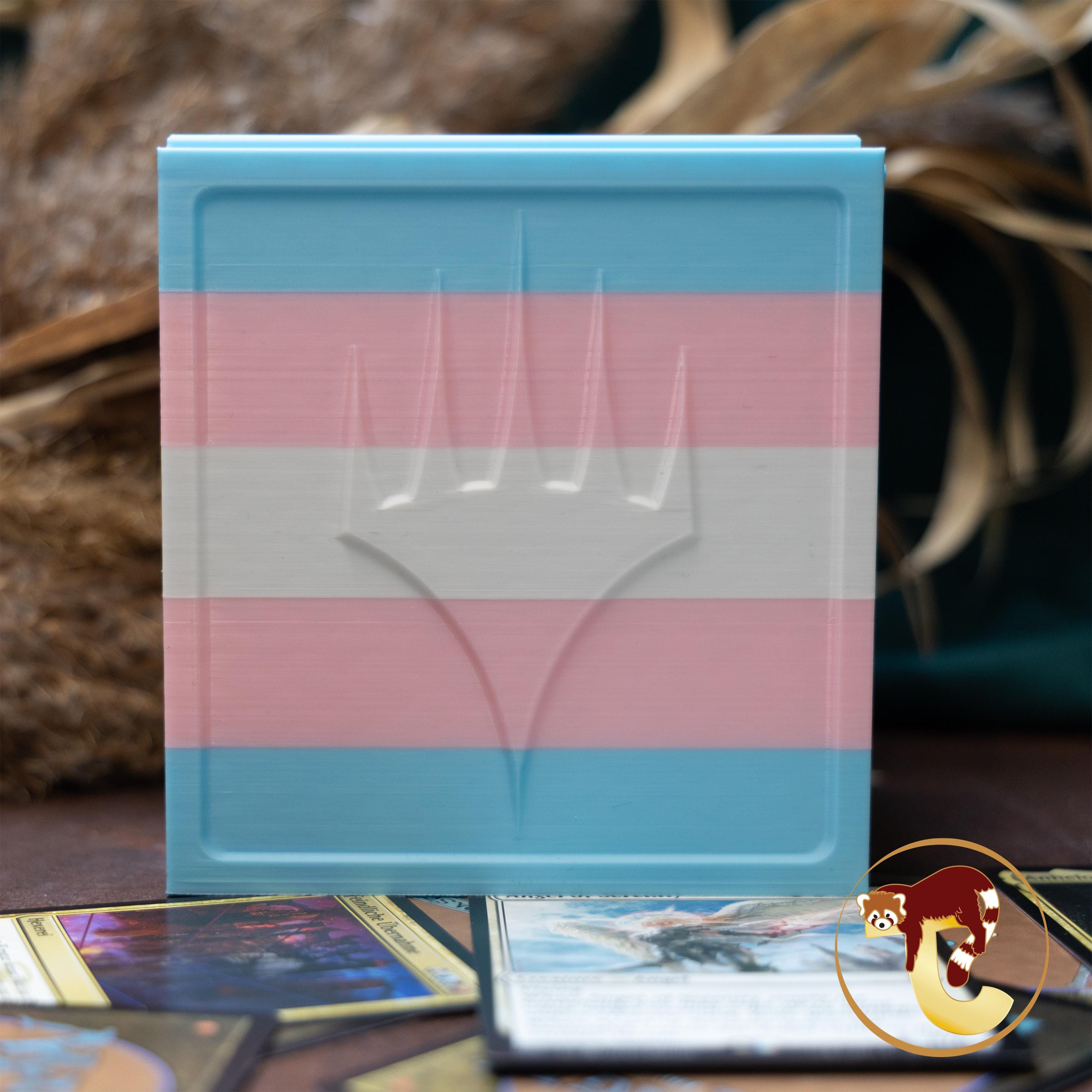 Caja Para Cartas MTG Commander Con Capacidad Para 500+ Cartas, 4 Divisores De Colores Y 2 Toploaders – Gris