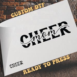 Cheer Mom DTF Transfer, Cheer Mom Tee Ready To Press, Cheerleader Mom DTF, Heat Transfer, Gift  For Mom, Cheer Squad, Mom Life, Mom To Be