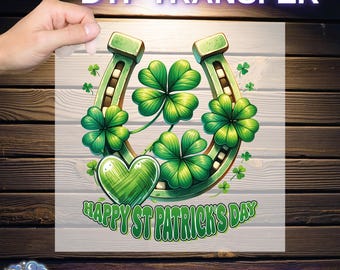 Saint Patrick day Ready To Press,  St. Patricks Day Love DTF, St. Patrick's DTF Transfer, Green Shamrock Dtf , Leopard Irish Clover Dtf