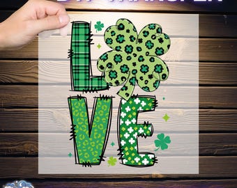 Saint Patrick day Ready To Press,  St. Patricks Day Love DTF, St. Patrick's DTF Transfer, Green Shamrock Dtf , Coquette St Patrick Day Dtf