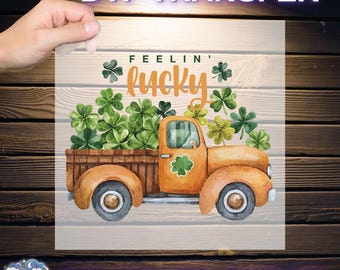 Saint Patrick day Ready To Press, St. Patricks Day Car Lucky DTF, St. Patrick's DTF Transfer, Green Shamrock Dtf , Leopard Irish Clover Dtf