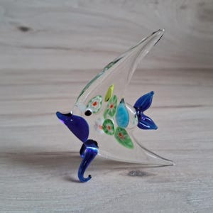 Millefiori Murano Glass Angel Fish Miniature - Mid Century Italian Art
