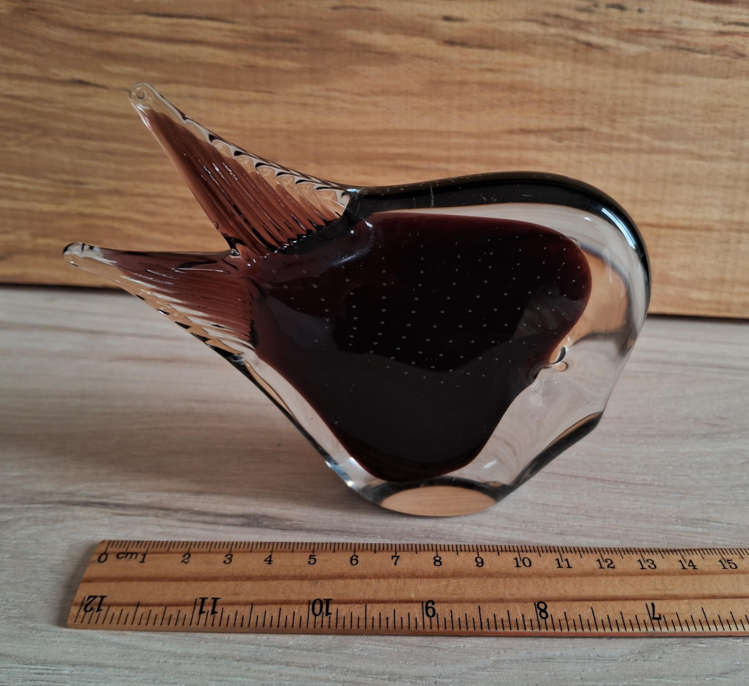 FM KONSTGLAS ガラスの魚オブジェ 手吹きガラスの魚の置物: Konstglas FM Ronnebyスウェーデン