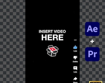 YouTube Shorts UI Overlay Animation Template