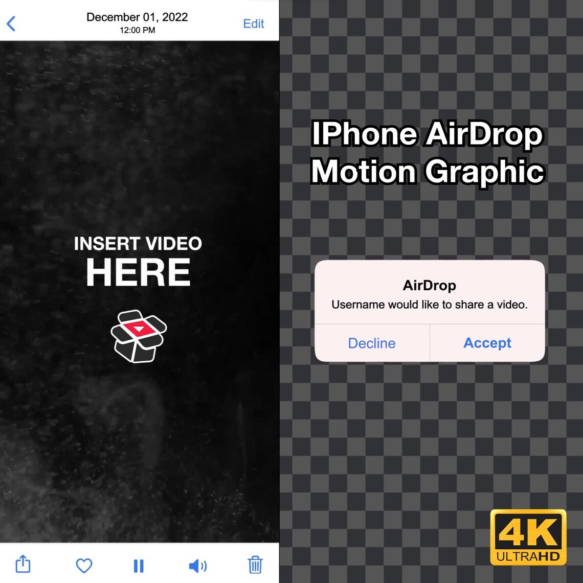 IPhone Airdrop Animation Template - Etsy