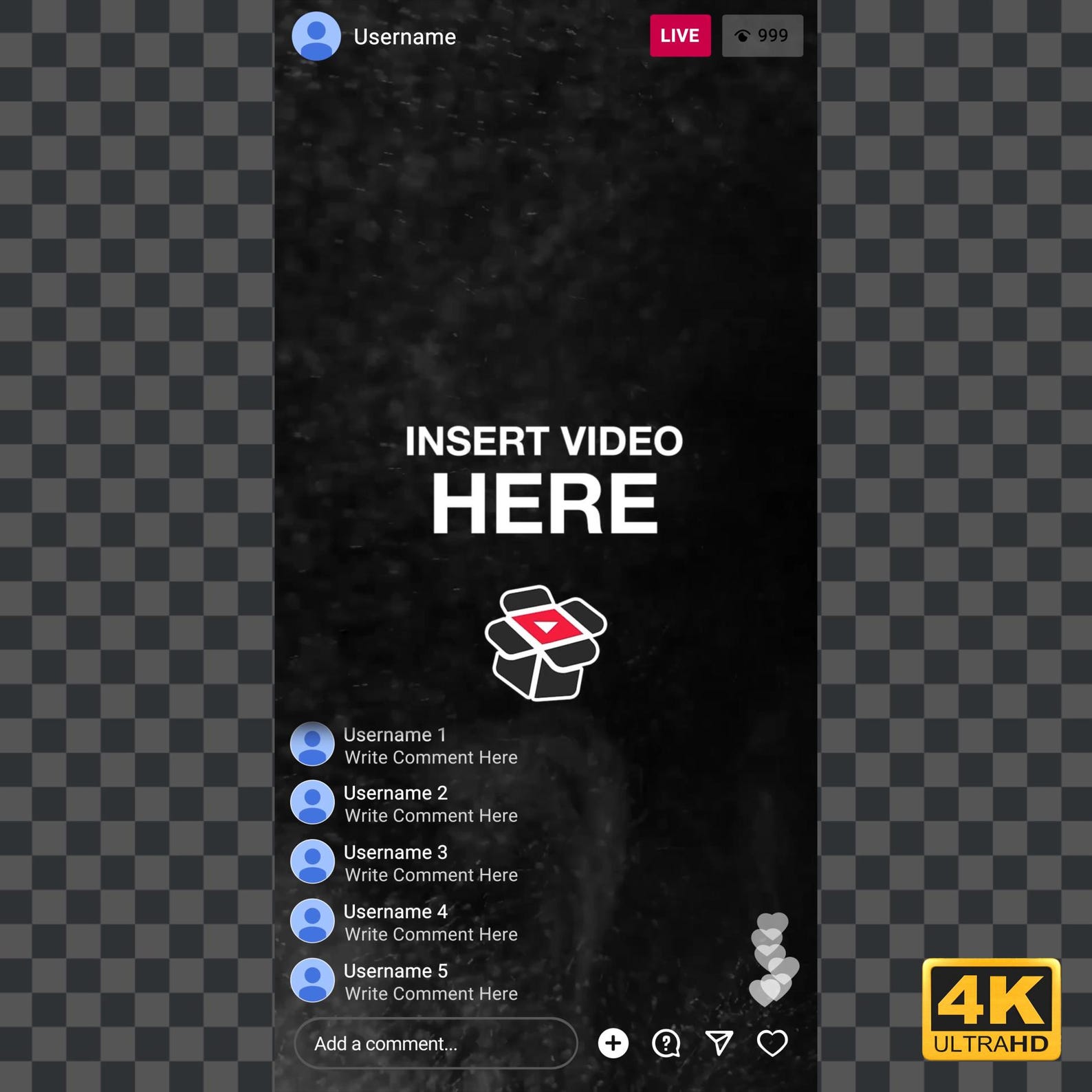 Instagram Live UI Overlay Animation Template - Etsy