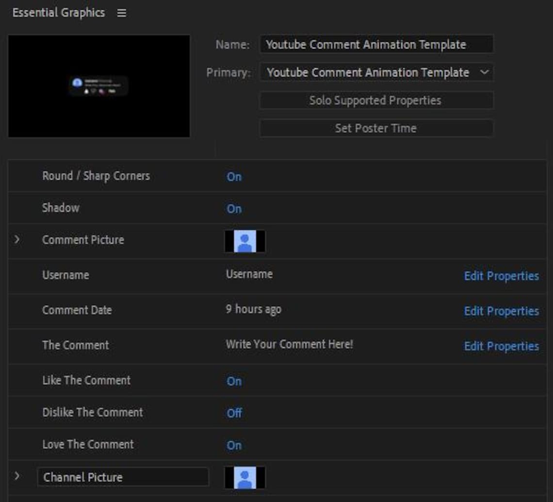 Youtube Comment Animation Template - Etsy