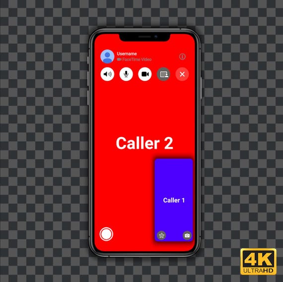 iPhone FaceTime Call Mock Up Template